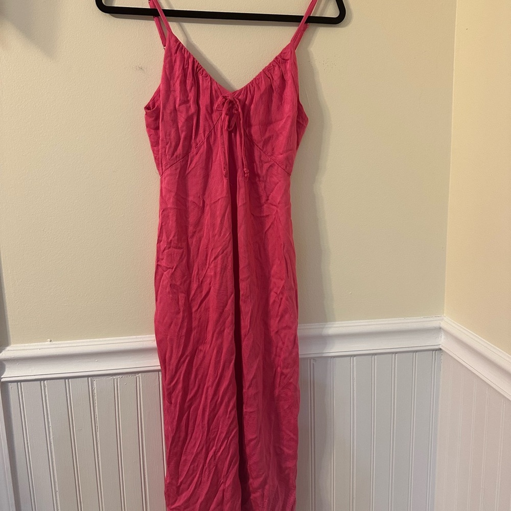 Pink Spaghetti Strap Maxi Wild Fable Dress